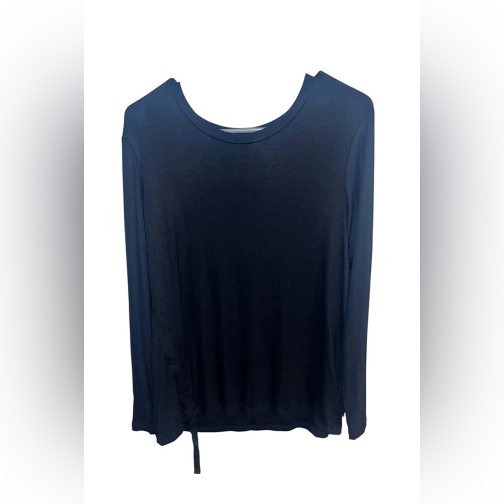 ALLSAINTS black long sleeve sz L round Neck Minimalist Monochrome Casual - Picture 1 of 4